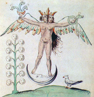 Rebis o andrógino. Rosarium philosophorum, libro anónimo de 1550.
