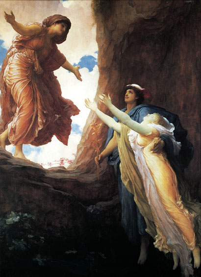 Hermes devolviendo a Perséfone a su madre Deméter