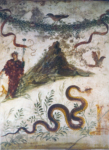 Dioniso con el fondo del Vesubio