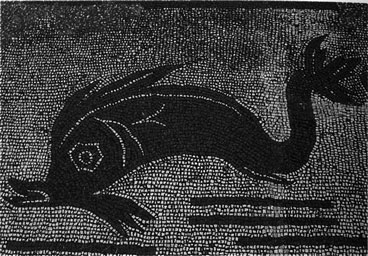 Mosaico con una figura de delfín. Ostia, Italia