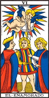 Arcano 6 del Tarot. El Enamorado en la encrucijada