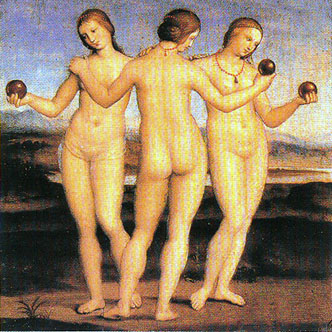 Las Tres Gracias. Rafael. 1500-1504