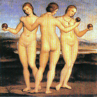 Las Tres Gracias. Rafael. 1500-1504