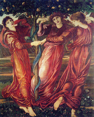 El Jardín de las Hespérides. E. Burne-Jones, 1870-77.