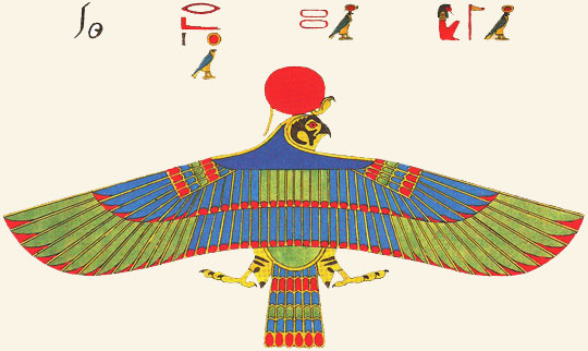 Horus como hombre con cabeza de halcón