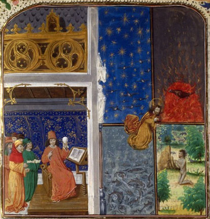 Huevo y creación en un manuscrito iluminado del s. XV