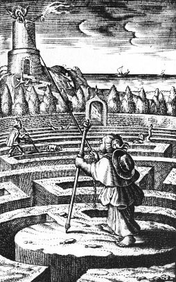 Iniciación 1 - En el laberinto.Herman Hugo, Gottselige Begierde, 1622.