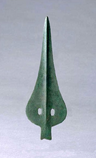 Punta de lanza, bronce.
Islas Cícladas, 2700-2300 a. C.