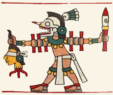 Mictlantecuhtli, dios de la muerte. Códice Laud