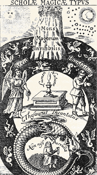 La montaña de los magos invisibles, en Thomas Vaughan, Lumen de Lumini, 1693
