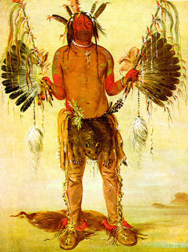 Hombre medicina mandan. George Catlin, c.1832-1839