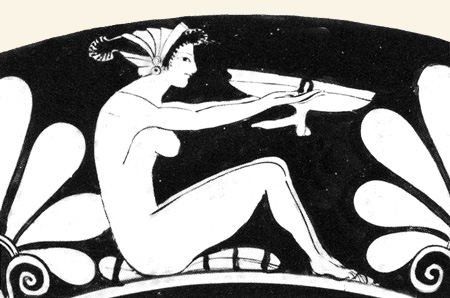 Hetaira, cerámica griega.