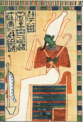 Libro de Los Muertos del rey Pinudjem. Detalle. Escondite real de Deir el-Bahari. Museo Egipcio, El Cairo.