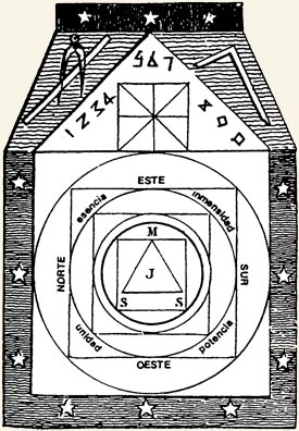 Piedra cúbica en punta masónica 
(una de sus caras).