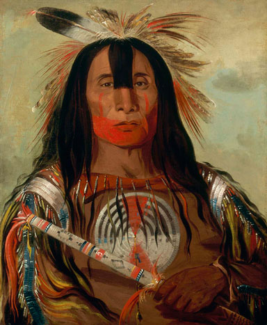 George Catlin: Buffalo Bull's Back Fat, jefe principal de la tribu Blood.