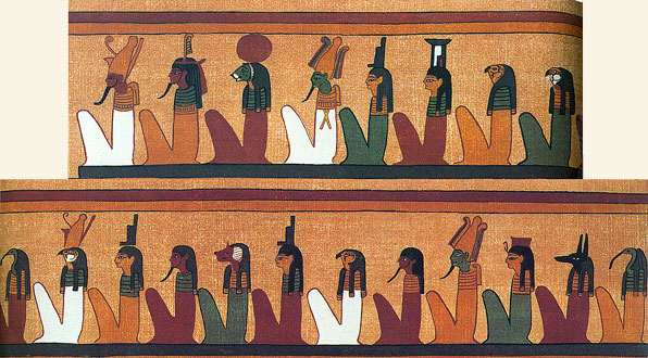 Serie de dioses. Libro Egipcio de los Muertos (Papiro de Ani).