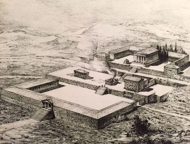 Reconstrucción del santuario de Asclepio de Kos.