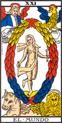 Arcano XXI del Tarot de Marsella