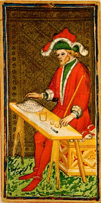 El Mago. Tarot Visconti-Sforza.