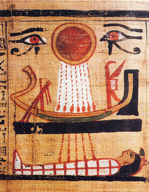 Detalle del Libro de los muertos, papiro de Hirweben.
