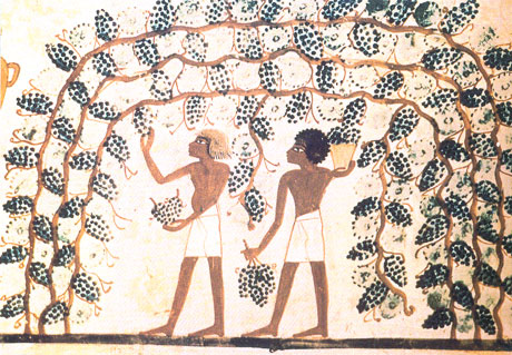 Pintura de una tumba tebana, Egipto.