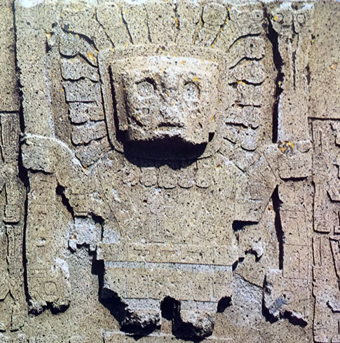 Viracocha en el centro de la Puerta del Sol. Tiahuanaco, Bolivia