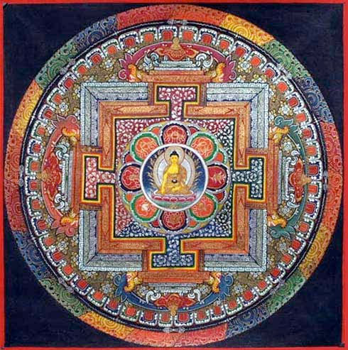 El Buda como centro de meditación en lo más interno del corazón, en su tabernáculo vacío.