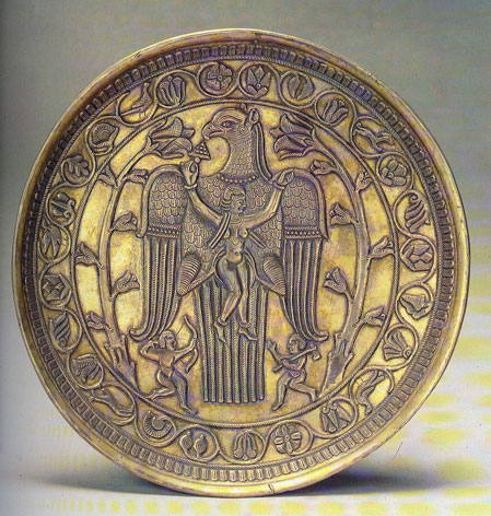 Plato de plata, Irán, s. VI-VII. Museo del Hermitage, San Petersburgo